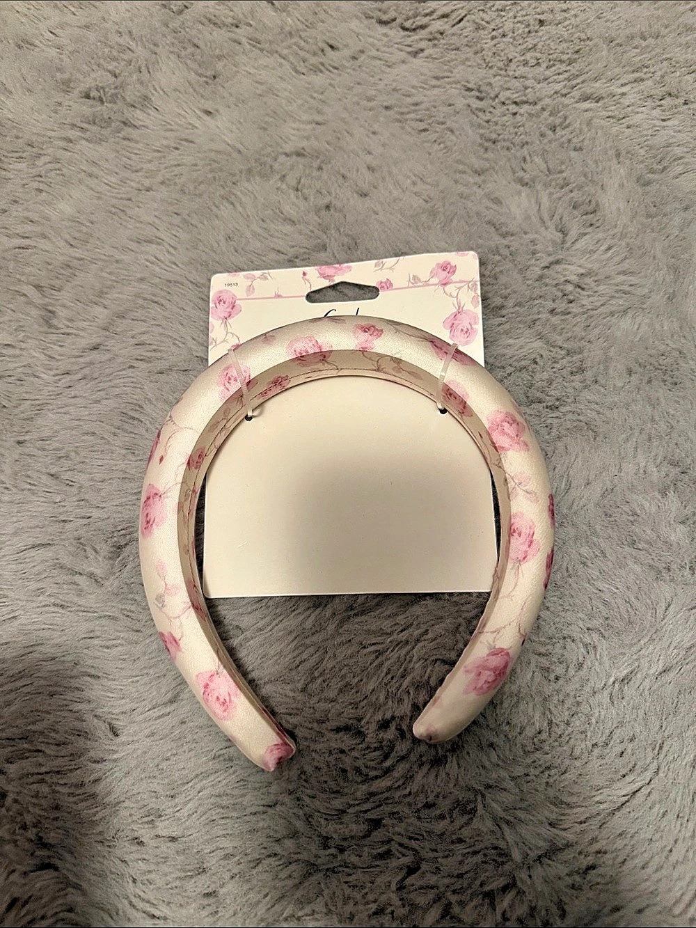 Goody Loves Each Fancy Floral Headband Pink & Cream NWT